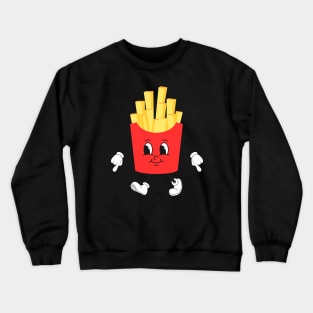 Retro French Fries Smile Face Crewneck Sweatshirt